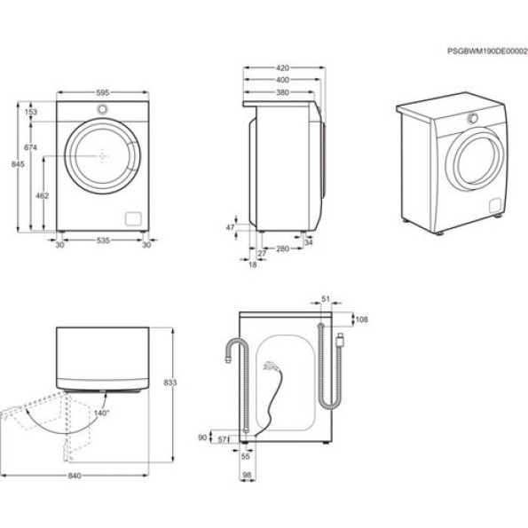 Пральна машина Electrolux EW6S406WU -
                                                        Фото 2