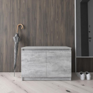 Тумба для обуви в прихожую с фасадами без ручек бетон Тумба для обуви в прихожую с фасадами без ручек бетон