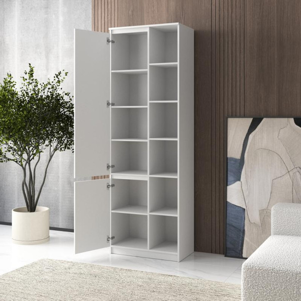 Шафа пенал з полицями 211х70.2х40 см венге темний -
                                                        Фото 2