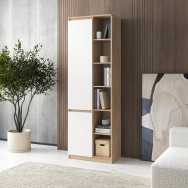 Шкаф пенал с полками 169.1х80.2х40 см дуб сонома-белые фасады Шкаф пенал с полками 169.1х80.2х40 см дуб сонома-белые фасады