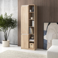 Шкаф пенал с полками 211х70.2х40 см дуб сонома-белые планки Шкаф пенал с полками 211х70.2х40 см дуб сонома-белые планки