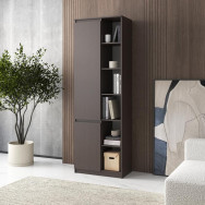 Шкаф пенал с полками 211х70.2х40 см венге темный Шкаф пенал с полками 211х70.2х40 см венге темный