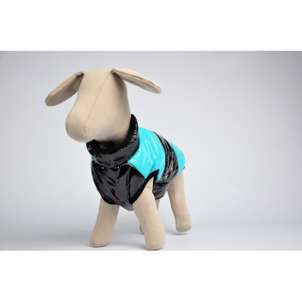Жилет для собак 25х34 см бірюзово-чорний -
                                                        Фото 9