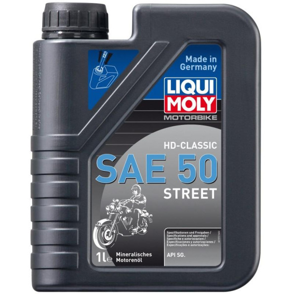 Масло для 4-тактных двигателей - LIQUI MOLY Motorbike HD Classic SAE 50 Street 1 л.