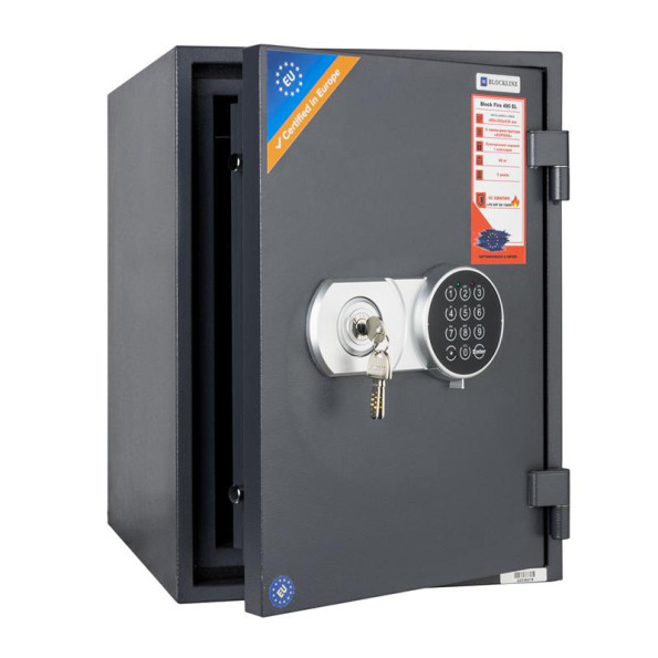 Вогнестійкий сейф Block Fire 490 EL з двома замками, ключовим та електронним