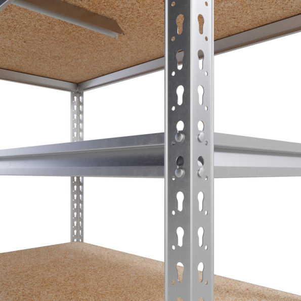 Стелаж металевий 200х153х50 см Цинк 5 полиць з ДСП 190 кг на полицю AB-hard-328586 -
                                                        Фото 3