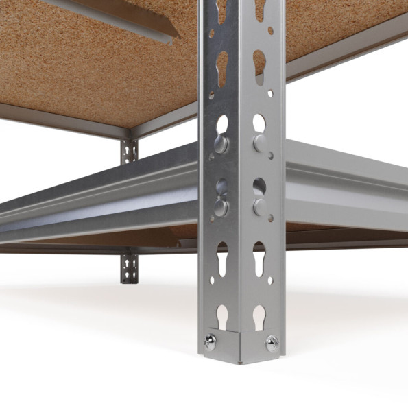 Стелаж металевий 200х153х50 см Цинк 5 полиць з ДСП 190 кг на полицю AB-hard-328586 -
                                                        Фото 4