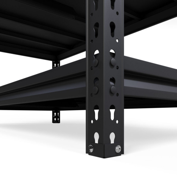 Стеллаж металлический 252х153х30 см Графитовый 6 полок из металла 190 кг на полку AB-hard-328926 -
                                                        Фото 4