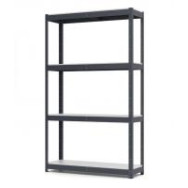 Стеллаж металлический 196х144х50 см Графитовый 4 полки из ЛДСП 460 кг на полку АВ-pro-328309