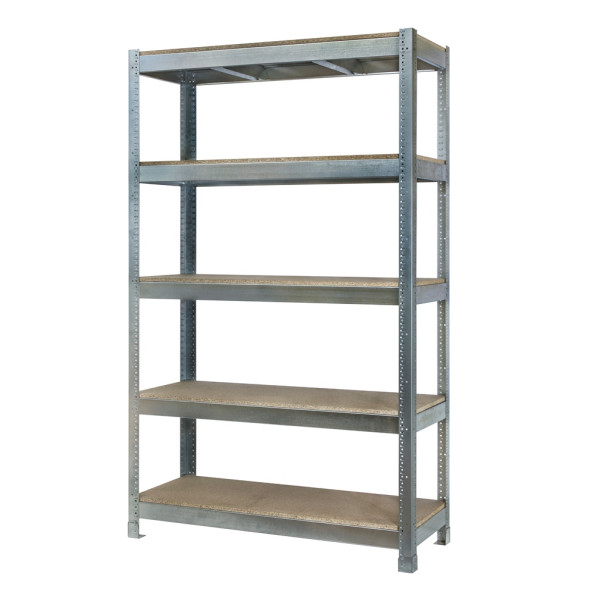 Стеллаж металлический 196х144х60 см Цинк 5 полок из ДСП 460 кг на полку АВ-pro-328310