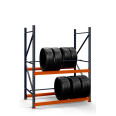 Стеллаж для колес и шин 200х210х90 см серо-оранжевый 2 яруса