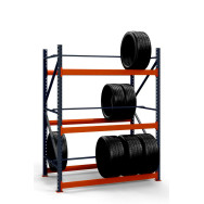 Стелаж металевий 200х172х90 см сіро-помаранчевий 3 яруси