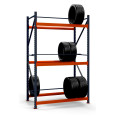 Стеллаж для колес и шин 250х134х90 см серо-оранжевый 3 яруса