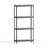Стеллаж металлический 196х50х30 см Графитовый 4 полки из ЛДСП 100 кг на полку AB-light для хранения дома, в гараже, на складе