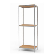 Стеллаж металлический 196х50х30 см Цинк 3 полки из ДСП 100 кг на полку AB-light для хранения дома, в гараже, на складе