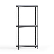 Стеллаж металлический 196х50х50 см Графитовый 3 полки из ЛДСП 130 кг на полку AB-light для хранения дома, в гараже, на складе