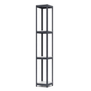 Стелаж металевий 196х30х30 см Графітовий 4 полиці з ЛДСП 100 кг на полицю AB-light для зберігання вдома, в гаражі, на складі