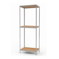 Стеллаж металлический 196х50х30 см Цинк 3 полки из ДСП 100 кг на полку AB-light для хранения дома, в гараже, на складе
