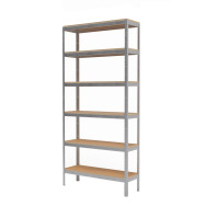 Стеллаж металлический 196х50х50 см Цинк 6 полок из ДСП 120 кг на полку AB-light для хранения дома, в гараже, на складе