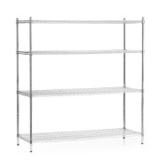 Стелаж хромований збірний 180х121х61 см 4 полиці із сітки для кухні, ванної, магазину