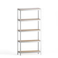 Стеллаж металлический 196х50х30 см Цинк 5 полок из ДСП 100 кг на полку AB-light для хранения дома, в гараже, на складе