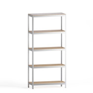 Стеллаж металлический 196х50х30 см Цинк 5 полок из ДСП 100 кг на полку AB-light для хранения дома, в гараже, на складе