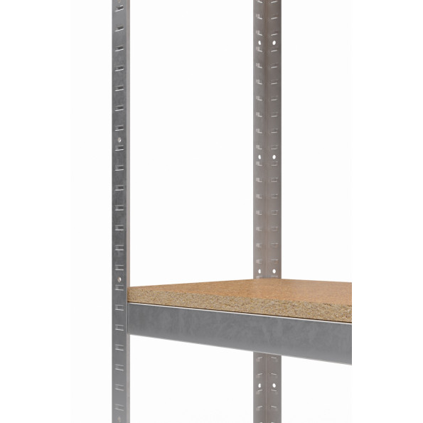 Стеллаж металлический 196х50х30 см Цинк 3 полки из ДСП 100 кг на полку AB-light для хранения дома, в гараже, на складе -
                                                        Фото 2