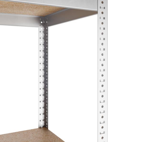 Стеллаж металлический 196х50х30 см Цинк 3 полки из ДСП 100 кг на полку AB-light для хранения дома, в гараже, на складе -
                                                        Фото 3