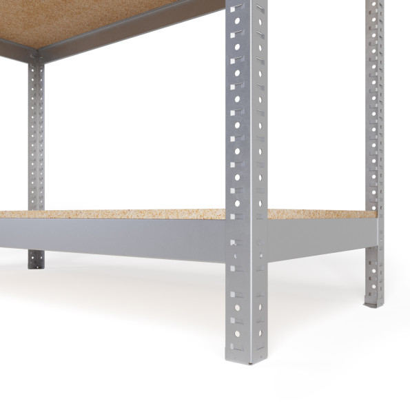 Стеллаж металлический 196х50х30 см Цинк 3 полки из ДСП 100 кг на полку AB-light для хранения дома, в гараже, на складе -
                                                        Фото 4