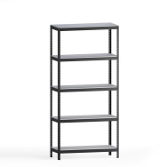 Стеллаж металлический 196х50х30 см Графитовый 5 полок из ЛДСП 100 кг на полку AB-light для хранения дома, в гараже, на складе