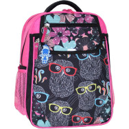 Рюкзак школьный Отличник 20 л. черный Сова в очках
