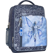 Рюкзак школьный Школьник 8 л. серый Голубая фея
