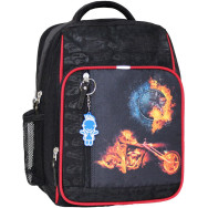 Рюкзак школьный Школьник 8 л. черный Призрачный гонщик