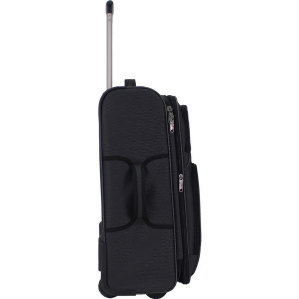 Валіза Леон середня 51 л. чорна з кишенею -
                                                        Фото 2