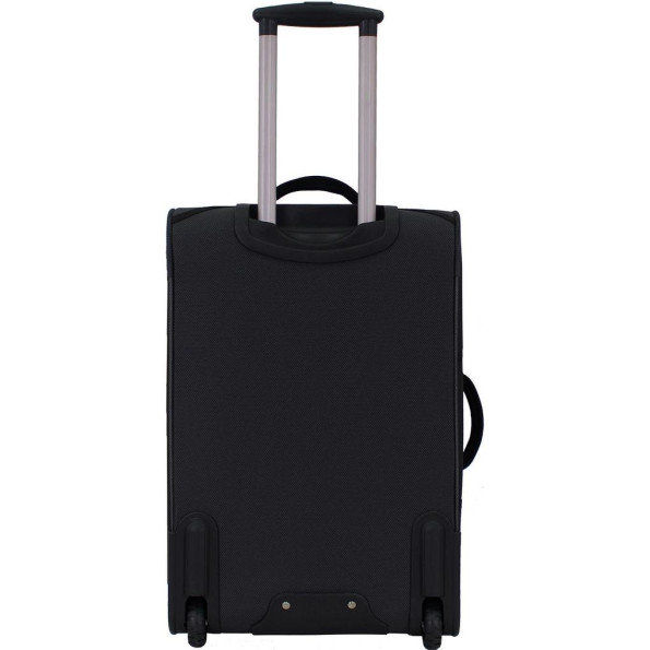 Валіза Леон середня 51 л. чорна з кишенею -
                                                        Фото 3