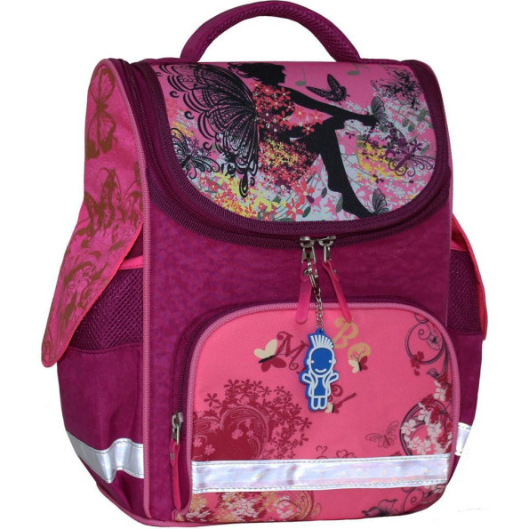 Рюкзак школьный каркасный с фонариками Успех 12 л. малиновый Фея -
                                                        Фото 3