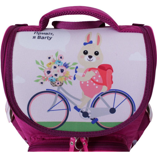 Рюкзак школьный каркасный с фонариками Успех 12 л. малиновый Берти -
                                                        Фото 4