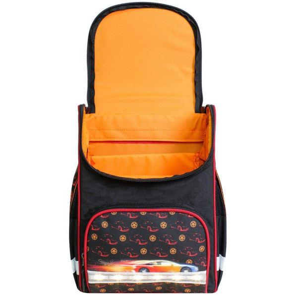 Рюкзак школьный каркасный с фонариками Успех 12 л. черный Скорость -
                                                        Фото 6