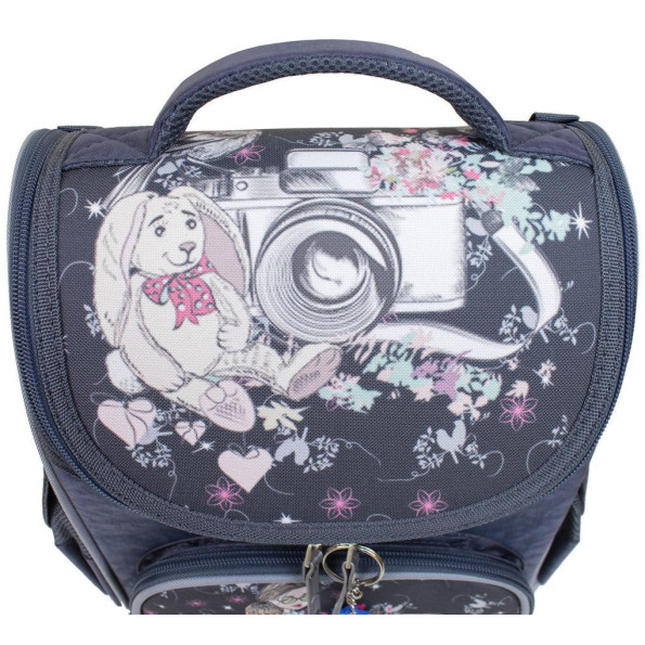 Рюкзак школьный каркасный с фонариками Успех 12 л. серый Фотоаппарат -
                                                        Фото 4