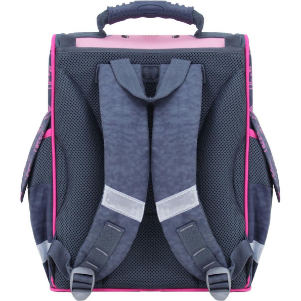 Рюкзак школьный каркасный с фонариками Успех 12 л. серый Лето -
                                                        Фото 3