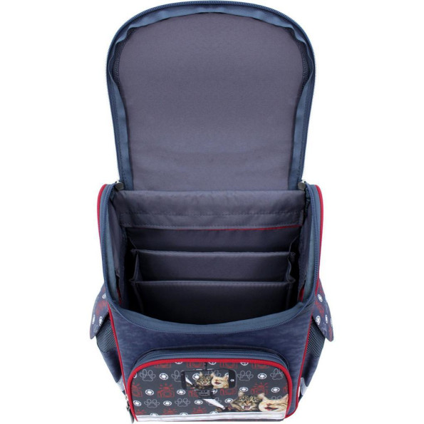 Рюкзак школьный каркасный с фонариками Успех 12 л. серый -
                                                        Фото 4