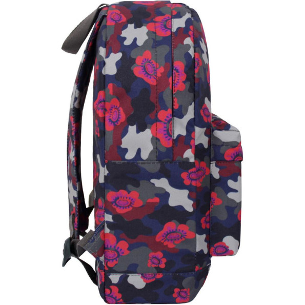 Рюкзак Молодежный (дизайн) 17 л. сублимация Милитари/Цветы -
                                                        Фото 2