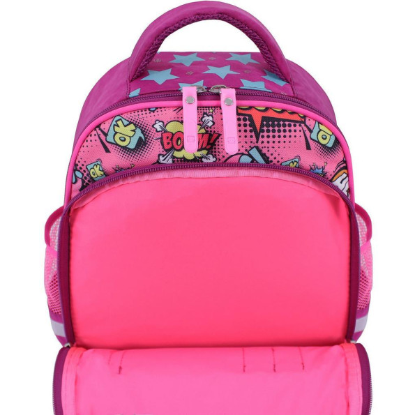 Рюкзак школьный Mouse малиновый Кот в очках -
                                                        Фото 5