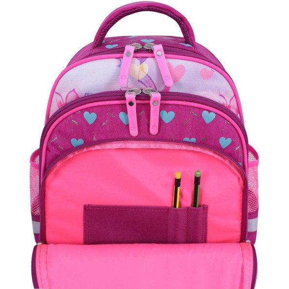 Рюкзак школьный Mouse малиновый Совы -
                                                        Фото 5