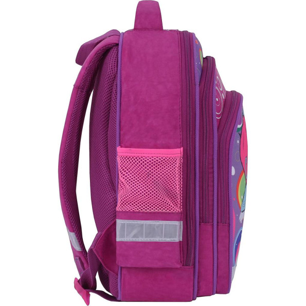 Рюкзак школьный Mouse малиновый Кот в кепке -
                                                        Фото 3