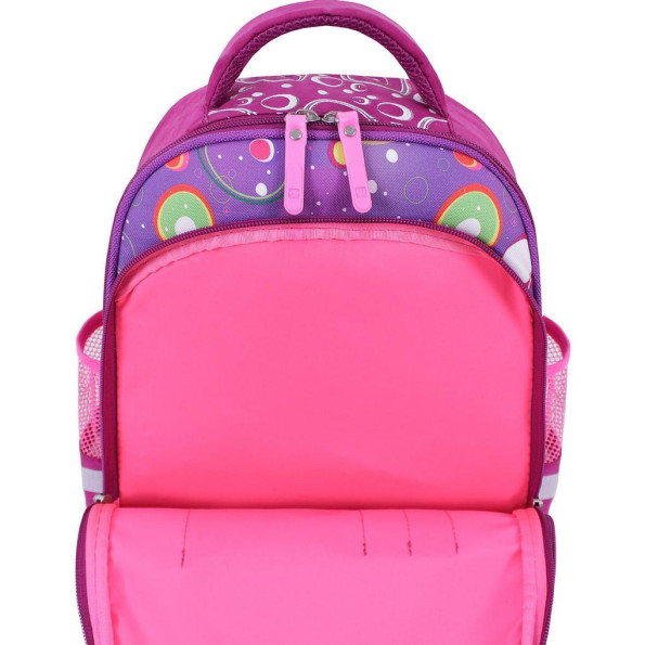 Рюкзак школьный Mouse малиновый Кот в кепке -
                                                        Фото 5