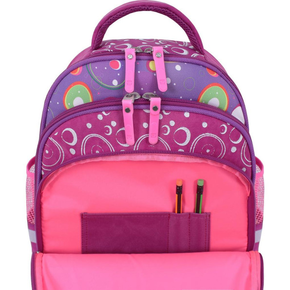 Рюкзак школьный Mouse малиновый Кот в кепке -
                                                        Фото 6