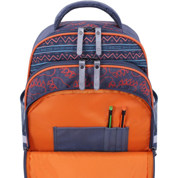 Рюкзак школьный Mouse серый Волк -
                                                        Фото 5