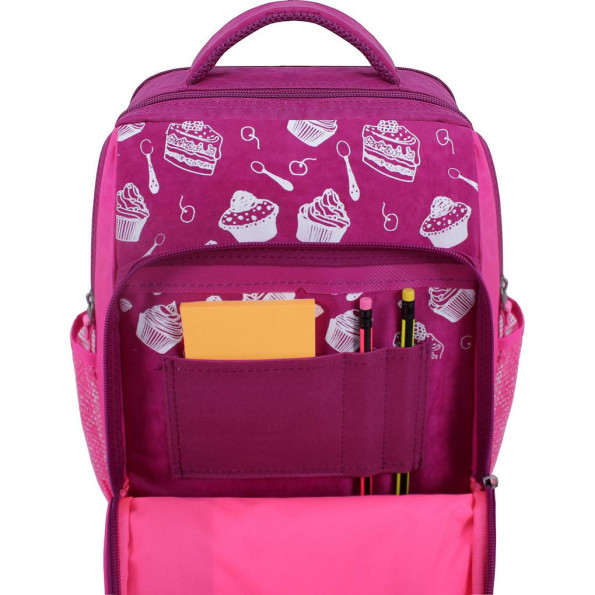 Рюкзак школьный Школьник 8 л. малиновый Щенки -
                                                        Фото 4