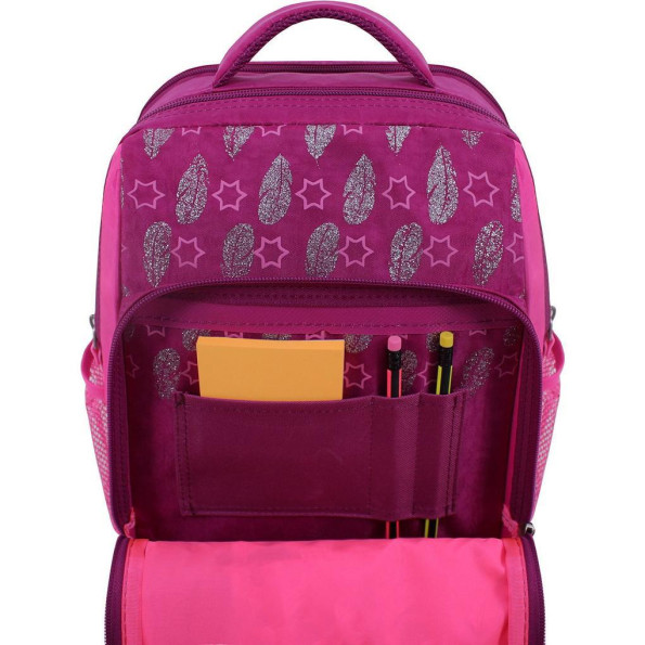 Рюкзак школьный Школьник 8 л. малиновый Сова -
                                                        Фото 4